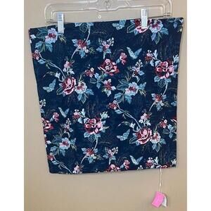 Vera Bradley Cotton Pillow Sham Navy Rose Toile Pattern Decorative Cottagecore